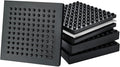 BXI Exercise Equipment Mat Heavy Duty - 4 x 4 x 0.8 Inches 4 Pcs Non Slip Noise Reduction Anti Vibration Treadmill Stationary Bike Mats, Thick Steel Embedded Rubber Pad for Hardwood Floors & Carpet