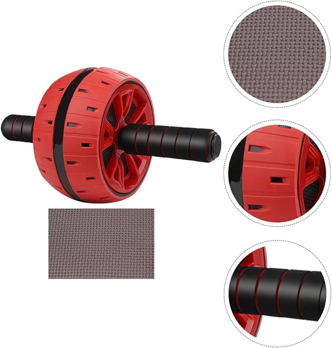Vaguelly Ab Roller Wheel with Knee Pad, Silent Exercise Abdominal Muscle Trainer Roller for Home and Gym Core Workout Fitness Equipment