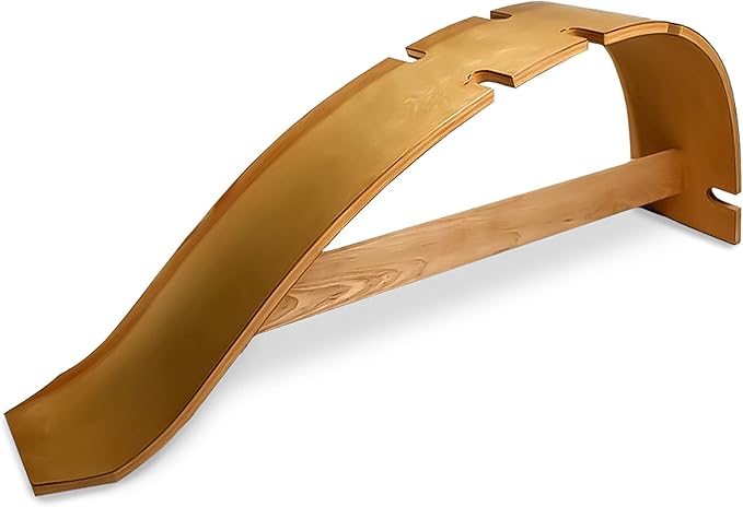 Whale Therapeutic Stretching Bench – Natural Wooden Spine Stretcher for Back Pain Relief, Flexibility Training and Full-Body Mobility – Yoga, Pilates and Home Wellness Tool - Made in USA