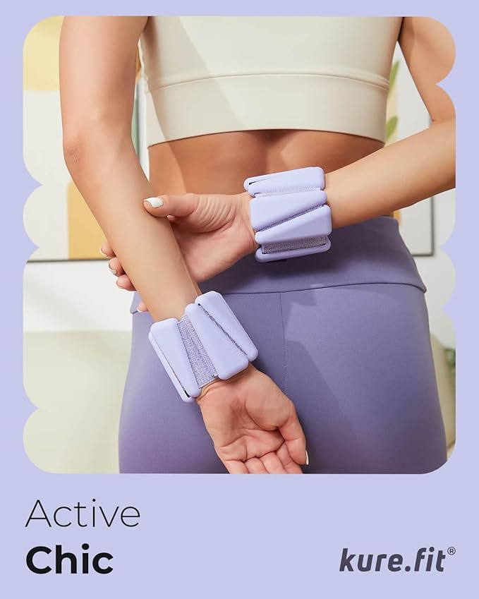 Pilates Weight | Wrist & Ankle Weights for Women | Weighted Bangles | 1LB/ 2LB Each (Set of 2)