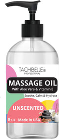 Tachibelle Professional Massage Oil for Soothing and Relieve Body Best Natural Therapy for a Warming, Relaxing, Calming Massage 8 fl. oz (Unscented)