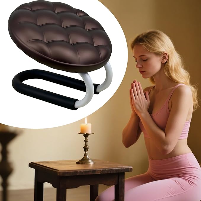 Meditation Bench | Mindfulness Prayer Seat | Ergonomic Kneeling Stool for Meditation, Yoga, Zen Practice, Comfortable Portable Chair for Women, Men, Adults, Seniors, Beginners