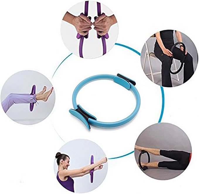 Pilates Ring, Flexible Ring Fitness 14" Yoga Rings Magic Circle with Dual Padded Handles, Fitness Circle for Toning Arms, Thighs/Legs & Core Home Exercise Equipment