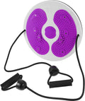 Waist Twisting Disc with Rope Slimming Rotating Machine for Home Fitness Abdominal Workout Purple Waist Trainer Massage Board for Core Strengthening