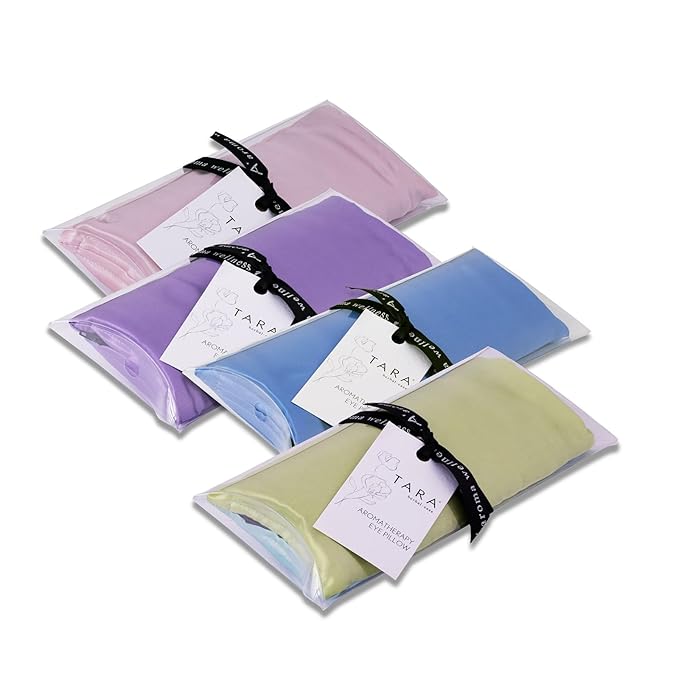 TARA Spa Therapy Aroma Wellness Aromatherapy Silk Eye Pillow, Relaxation Sooth Eye Strain, Balance, Lavender