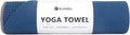 Eunzel Yoga Towel,Hot Yoga Mat Towel with Grip Dots Sweat Absorbent Non-Slip for Hot Yoga, Pilates and Workout 24" x72", Steel Blue
