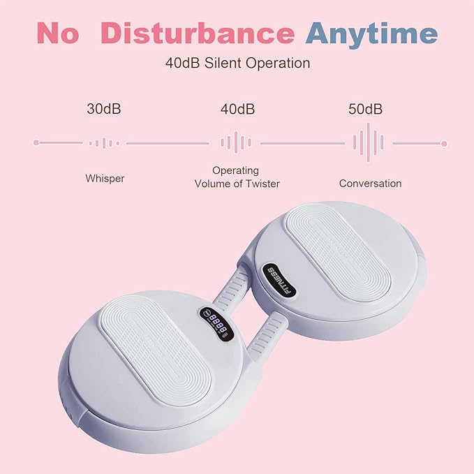 Ab Twister Board, Waist Twister Machine with Counter & Resistance Bands, Adjustable Foot Spacing Waist Twisting Disc for Slimming, Toning and Fitness, Core & Ab Workout Disc