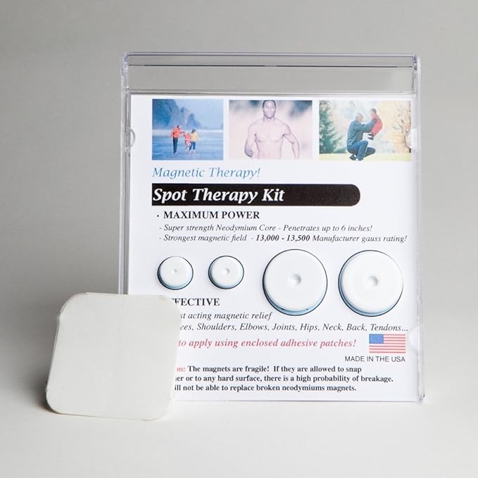 Magnetic Therapy Spot Magnets Over 13,000 Gauss - Contains 4 Powerful Magnets. Made in USA for Over 28 Years.