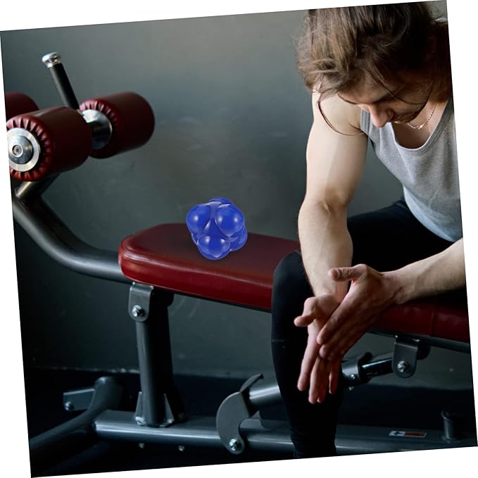 Healifty Large Hexagonal Reaction Ball for Agile Fitness Training Exercise Ball for Baseball and Multi Sport Reflex Speed Blue Agile Trainer for Home Workouts and Coordination Improvement