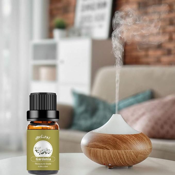 yethious Gardenia Essential Oil, 100% Pure Organic Gardenia Aromatherapy Oil for Diffuser, Humidifier, Soap, Candle, Perfume