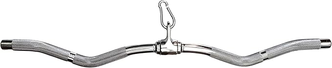 qibylift Barbell Multi-Exerciser Cable Attachment For Cable Machines, Lat Pull Down Bar Cable Machine Attachments, Tricep Press Down Bar, Revolving Straight Curl Pulldown Bar with Rotating & Rubber Handle Grips