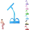 Fashion Puller Exercise,4-Tube Home Workout Pedal Resistance Bands with Handles,Manual Tension Pedal Elastic Band,Multifunction Elastic Yoga ResistanceBand,Pedal Ankle Puller Foot StretchingBand