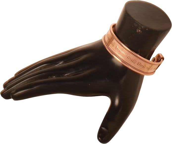 Copper Bracelet Tibetan Style. Hand Forged with Solid and High Gauge Copper for Women Men. Hindu Spiritual Message