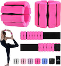 Wrist Ankle Weights for Women Men, Leg Arm Wrist Weights Bangles 1lb*2 1.5lb*2 2lb*2Wearable Weights Pilates Weighted Bracelet for Strength Training Walking Swimming Exercises Yoga Physical Therapy