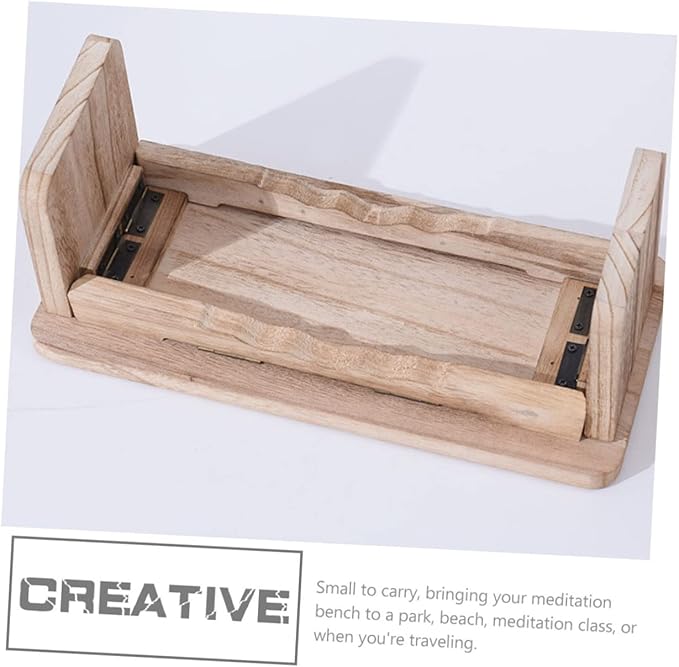 POPETPOP Portable Zen Stool Wooden Meditation Bench Non-Slip Design Suitable for Household Stool