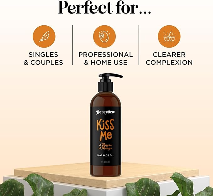 Sweet and Sensual Massage Oils for Couples - Mango and Vanilla Romantic Full Body Massage Oils with Sweet Almond Oil for Easy Gliding Special Moments - Therapeutic Grade Scented Body Oils
