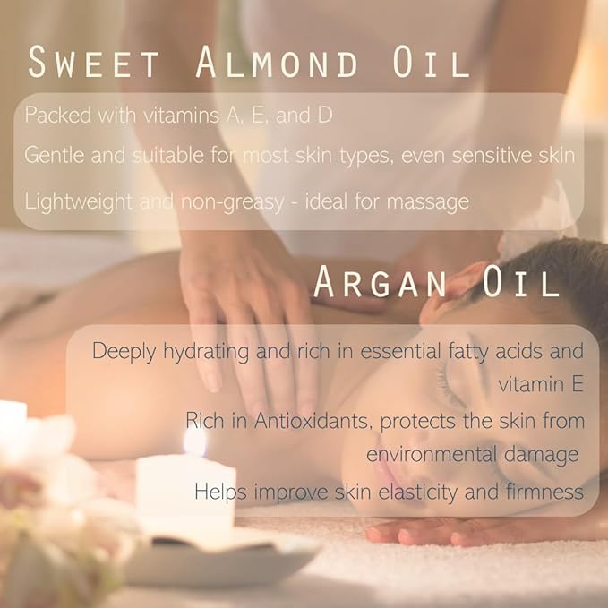 The Ilex Wood - Alleviate - Vegan Natural Muscle Spa Massage Oil, Handmade - 3.38 fl oz (100ml)