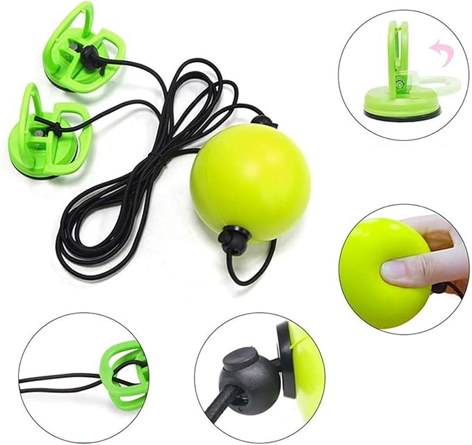 Suction Cup Boxing Reflex Ball, PU Hanging Punching Reaction Ball for Speed, Coordination & Stress Relief, Floating Boxing Ball for Home Workout & Fitness Training