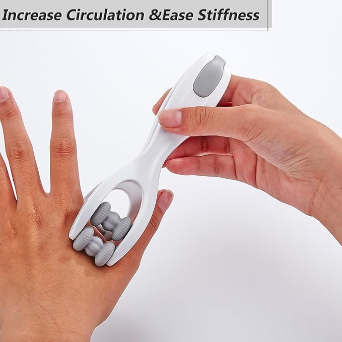 Finger Massage Tools for Finger Hand Massage, Hand Massager for Arthritis and Carpal Tunnel, Silicone Massage Roller for Hands, Palm & Wrist 2pc