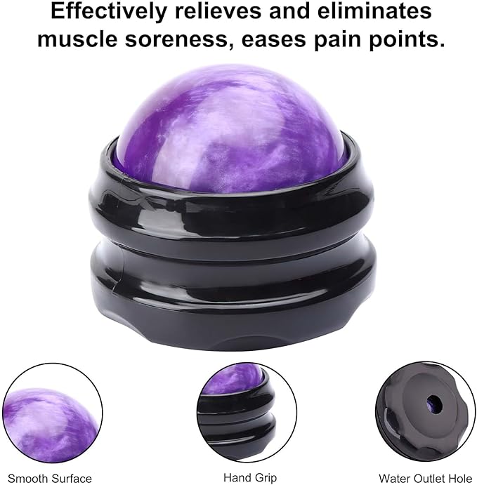 WOVTE Massage Ball, Lacrosse Balls, Self Massage Tool for Sore Muscles, Shoulders, Neck, Back, Foot, Body, Deep Tissue, Trigger Point, Muscle Knots, Yoga and Myofascial Release (Purple)