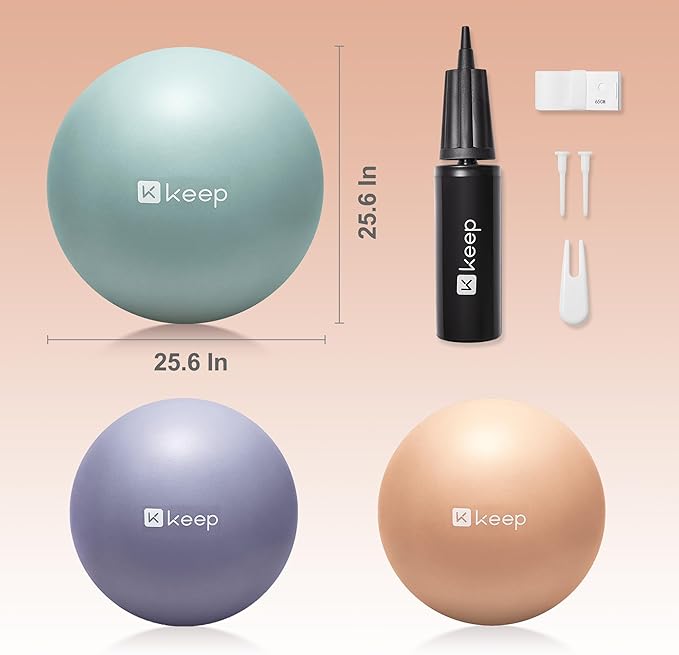 KEEP Exercise Ball Anti-Burst - Thickened Yoga Ball Pilates Ball for Physical Therapy, Fitness Ball for Workout, Core Strength and Physical Therapy