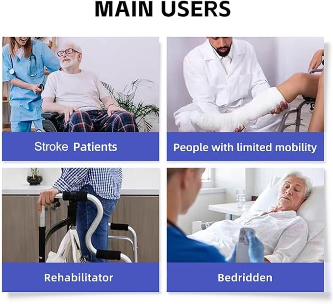 Leg Lifter Strap & Stretching Aid for Stroke Recovery, Hands-Free Physical Therapy Band for Elderly & Bedridden, Leg Rehabilitation Equipment for Knee Hip Surgery & Foot Drop (1 Foot)
