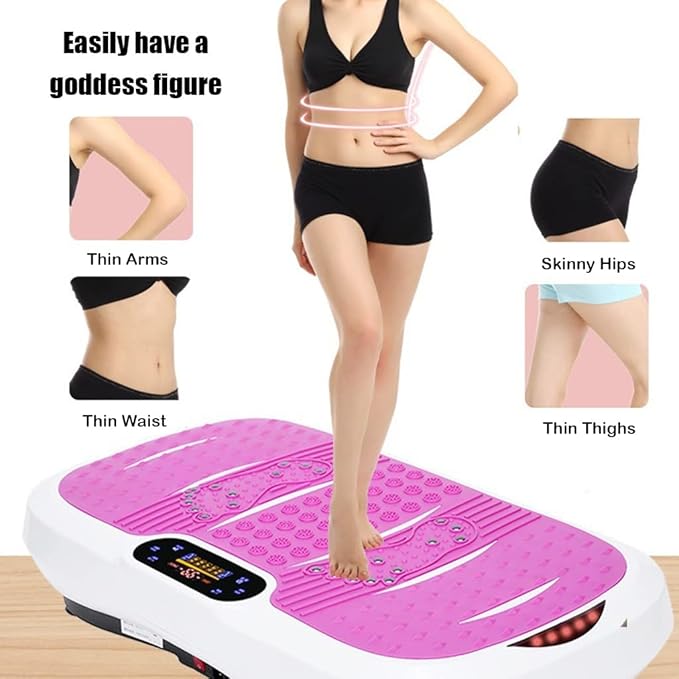 Vibration Plate Exercise Machine,Vibration Platform with Loop Bands/Remote Control, Vibration Plates Exercise Machine for Fitness