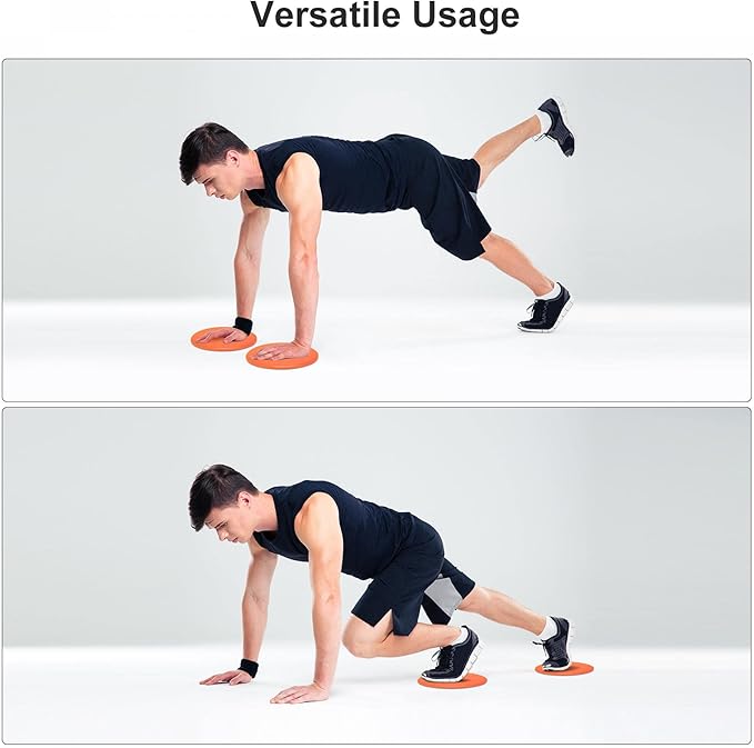 uxcell Exercise Core Sliders, Glider Discs Dual Sided Usage on Carpets or Floor for Full Body Workout