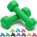 Portzon Weights Dumbbells 10 Colors Options Compatible with Set of 2 Neoprene Dumbbells Set,1-15 LB, Anti-Slip, Anti-roll, Hex Shape