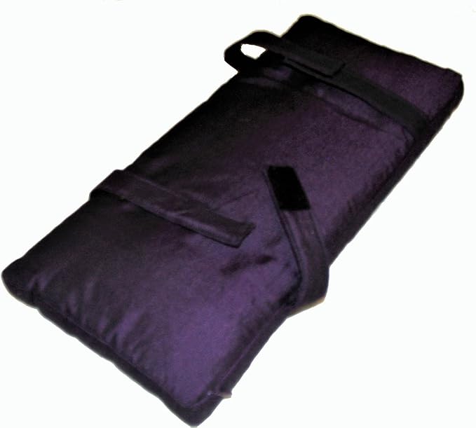 Meditation Bench & Cushion Set - Folding Seiza - Paisley Saffron