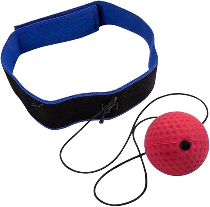 Boxing Reflex Ball Headband Set Adjustable Reaction Balls Boxing Ball on A String, Punch Fight Ball for Exercises, MMA