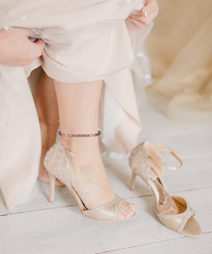 Copper Ankle Bracelet Women, Pure Copper Magnetic Anklet, Fashion Jewelry Present (One -Piece)