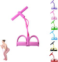 Fashion Puller Exercise,4-Tube Home Workout Pedal Resistance Bands with Handles,Manual Tension Pedal Elastic Band,Multifunction Elastic Yoga ResistanceBand,Pedal Ankle Puller Foot StretchingBand
