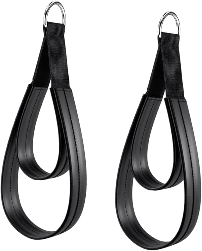 2Pcs Pilates Double Loop Straps for Reformer,Comfortable Grip Nonslip for Improve Flexibility Strength Dexterity Ankle Legs