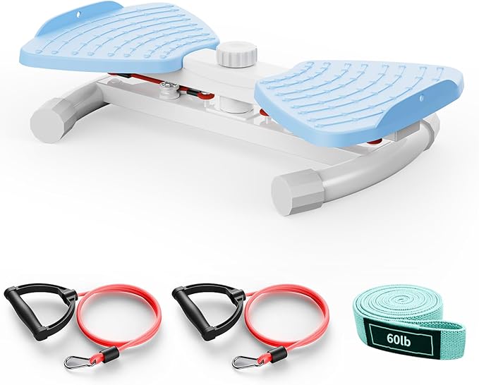 Waist Twister Machine with Resistance Band, Silent Exercise Twist Board for Core & Belly Fat Workout, Non-Slip Home Fitness Disc for Men & Women
