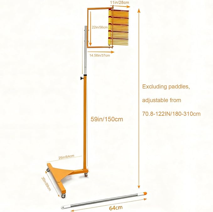 Vertical Jump Measurement Tool Floor-Standing Vertical Jump Tester, Adjustable Height Vertical Jump Measuring Trainer, Used for Volleyball Outdoor