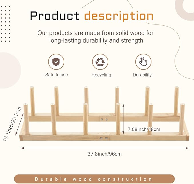 Weight Rack for Home Gym Wooden Horizontal 37.8''L x 10.1''W x 7.08''H Weight Plate Holder Storage Barbell Bumper Storage for Gym Home