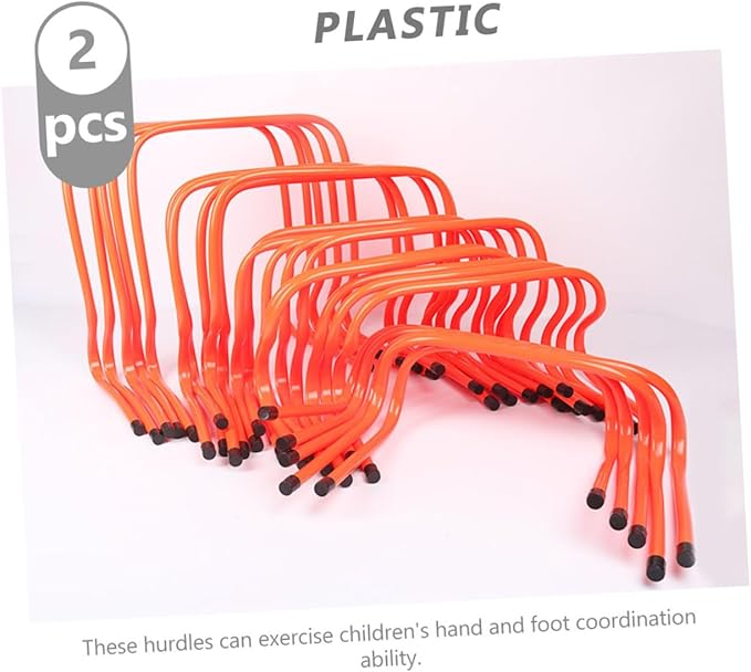 2pcs Plastic Speed Hurdles 15cm Wear-Resistant Agility Training Equipment for Youth Track and Field Football Soccer Conditioning