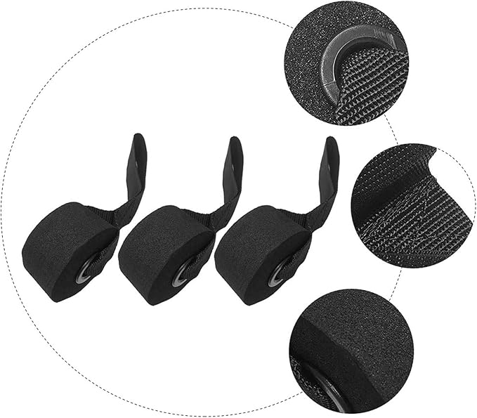 5pcs Door Anchor for Resistance Bands with Heavy-duty Nylon Strap, Black Fitness Band Door Attachment for Home Workout and Strength Training Equipment