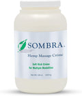 Sombra Hemp Massage Crème – Soothes Sore Muscles with Hemp Extract, Vitamin E, Pumpkin, Kukui, Sweet Almond, Jojoba, Shea Butter, Aloe Vera & Lemongrass, 128oz