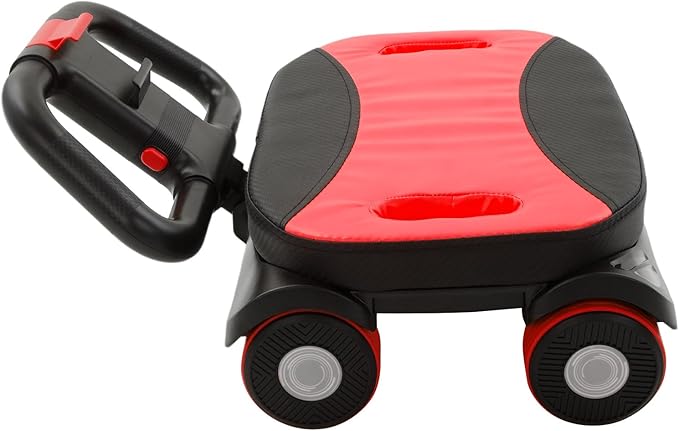 AB Roller Wheel, Four-Wheel Abdominal Roller with Elbow Support, 17.1x16.1in Abdominal Core Training 4 Wheel Roller Equipment, Foldable Dual Handles, Built-In Phone Holder