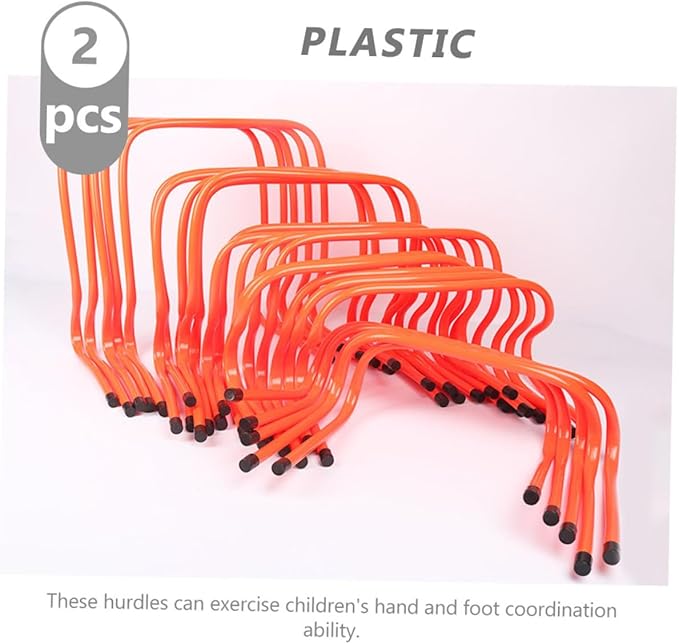 2pcs Plastic Agility Hurdles 15cm Speed Training Equipment for Soccer Football Running Agility Workout