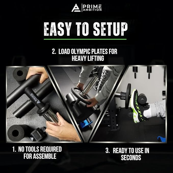 Premium Tib Bar Calf Workout Equipment - Anterior Tibialis Trainer Tibia Dorsi Calf Raise Machine - Tibialis Bar Knees Over Toes Equipment for Calves/Shins/Ankles, Fits 2" Olympic Weight Plates