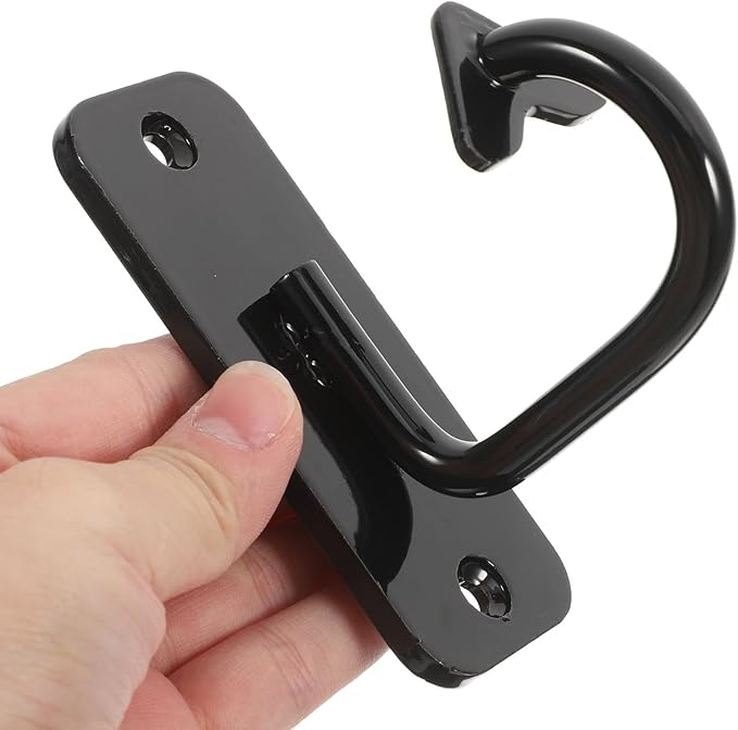 Totority Resistance Band Wall Anchor Hook for Home Gym, Black Steel Fixed Mount for Yoga Hammock, Pilates, Battle Ropes and Fitness Training Equipment Attachments