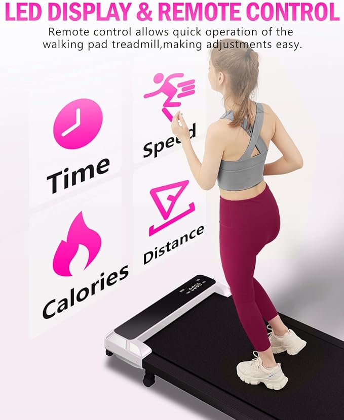 Walking Pad Treadmill with Incline,Under Desk Treadmill with Incline 2 in 1 for Walking and Jogging,2.5HP Compact Incline Walking Pad for Home Office with Remote Control