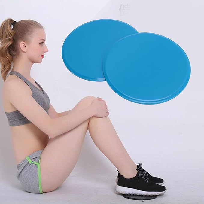 Exercise Core Sliders Discs Dual Sided Compact Portable Ab Workout Equipment for Home Gym Travel ABS 7 Inch 2 Pack