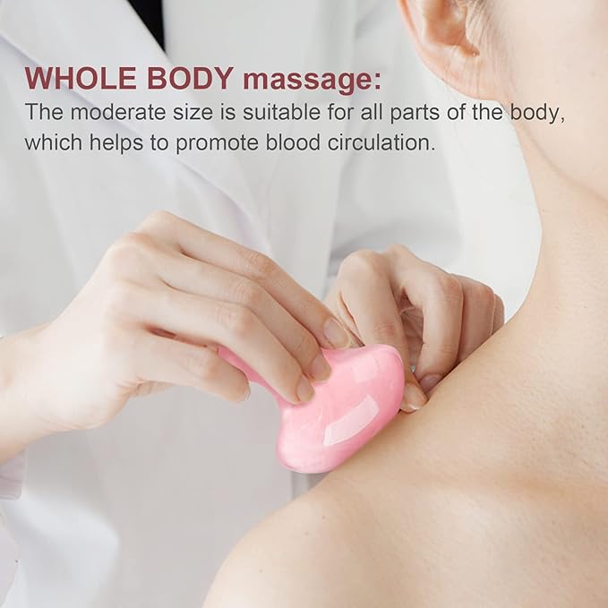 Mushroom Gua Sha, Rose Quartz Mushroom Massage Tool for Muscle Relaxing Women Facial Skin Care