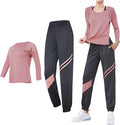 Black Pilates Set For Women, 2-Piece Color Block High Waist Outfit, Xxl Size, Breathable Fabric