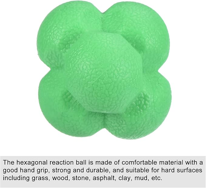 PATIKIL Bounce Reaction Balls Coordination Training Ball Agility Trainer TPR High Difficulty, for Speed Reflex, Pink