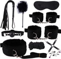 10 Piece Black Soft Nylon Indoor Exercise Set, Pilates Home Training Auxiliary Equipment, Couple Gift
